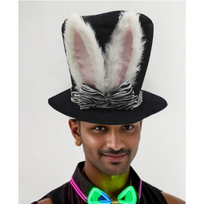 Easter cute rabbit ears hat performance party decoration makeup costume props rabbit top hat