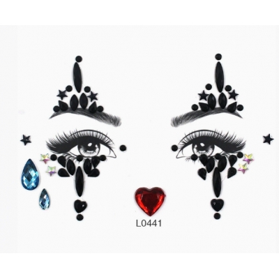 Hot new Halloween Easter dark stickers diamond face stickers diamond stickers tattoo stickers diamond stickers