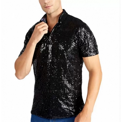 Men's T-shirt Vintage Disco Polo Men's Shirt 70s Carnival Costume Burning Man T-shirt
