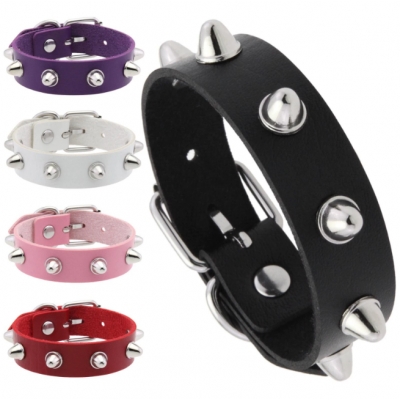 European and American street style punk rivet bracelet nightclub fashion couple jewelry exquisite single row bracelet bracelet jewelry