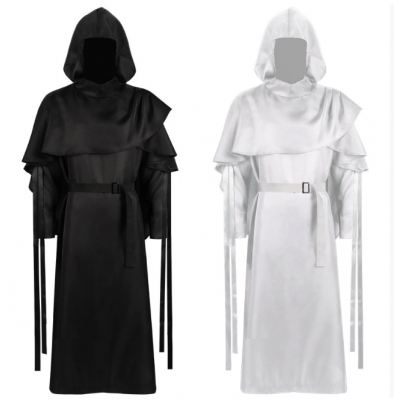 Halloween Grim Reaper costume medieval antique monk robe monk priest clothing priest suit COS