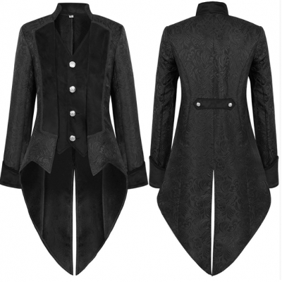Mens Steampunk Tailcoat Jacket Gothic Victorian Frock Coat Clothing