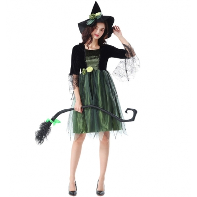Halloween costumes party movie role costumes witch green elf dark spider witch tutu skirt