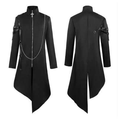 Halloween new medieval renaissance punk jacket performance costume retro gothic long dress coat