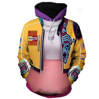 New Korean girl group K-POP Demon Hunter girl group cos clothing Rumi cosplay sweater jacket clothing (children)