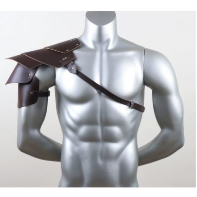 Retro medieval plush leather patchwork wristbands for men and women, punk arm guards, cosplay stage costumes