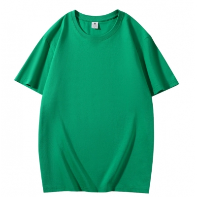 180g short-sleeved pure cotton T-shirt for men, solid color, custom T-shirt for advertising, work uniform