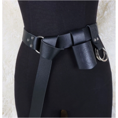 Renaissance hiking skirt hooks and rings cosplay metal double ring buckles medieval skirt belt accessories