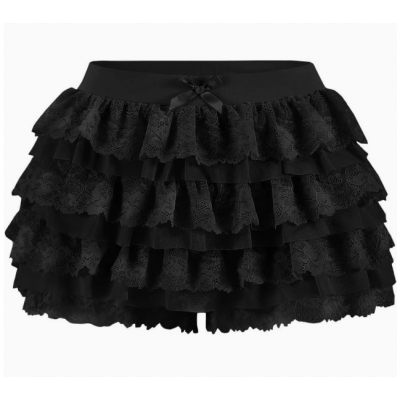 2026 European and American style see-through multi-layered cake-style short skirt, hot pants, sexy and fashionable lace skirt pants, sexy skirt.