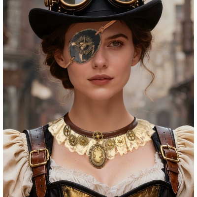 New Steampunk Retro Gothic Vintage Necklace Accessories Cosplay Props