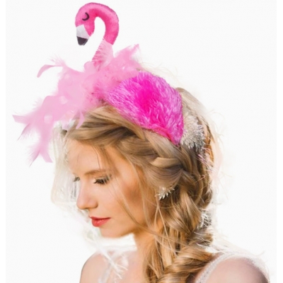 New Halloween decorations, flamingo headbands, birthday party headwear, cosplay props