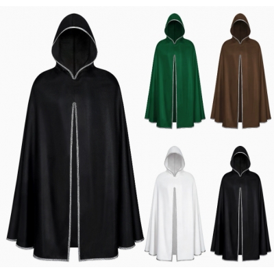 2026 Halloween Retro Cape, Renaissance-style Hooded Cape, Adult Medieval Shawl Performance Costume