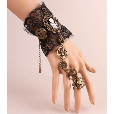 European and American style gear bracelet, pirate steam engine series, retro bracelet, lace jewelry