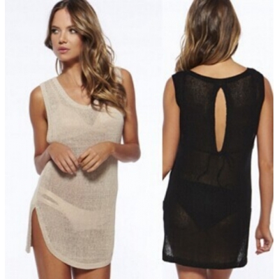 Sexy cover up beach dress hollow out easy charming for ladies