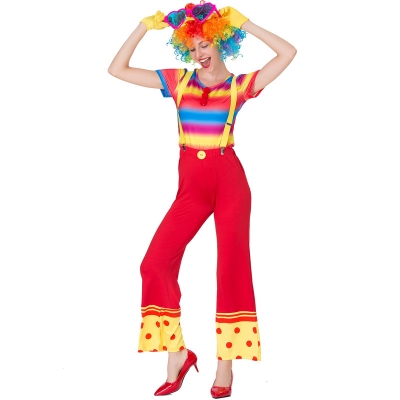 2019 Color Magician Clown Costume Cosplay Clown Costume Halloween Costume