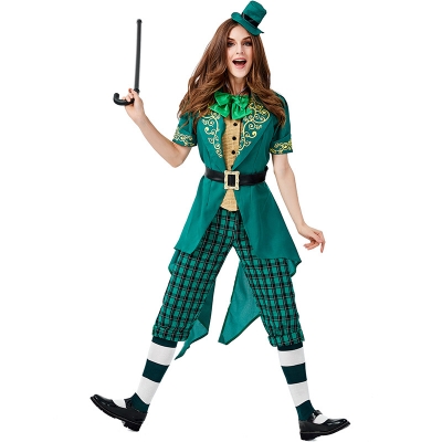 2019 Halloween Carnival Irish Leprechaun Family Dress Up St. Parik Carnival Costume Stage Performance Costume