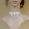 Original new wedding, wedding, wedding white lace princess palace extension pearl necklace fashion personality neck chain