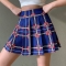 Hot Girl Trend JK high -waisted color plaid pleated skirt European and American summer super short half skirts