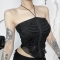 2024 new hot girl top Diablo sexy micro -pertine bone gothic strap top female