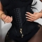Double-layer steel frame royal waist trainer zipper sports waist support shaping belt latex abdominal binder