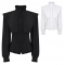 European and American punk pleated gothic shirt medieval clothing steampunk Victorian top retro