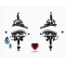 Hot new Halloween Easter dark stickers diamond face stickers diamond stickers tattoo stickers diamond stickers