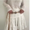 Retro ethnic style inlaid waist chain Indian tribal style tassel belt belt Bohemian black rope