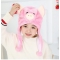 Cartoon pink pig animal headgear plush adult