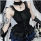 Dark basic vest top (including collar) 2025 punk hottie vest