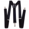 British black suspenders for men and women, 2.5cm wide, Y-shaped suspenders, elastic suspenders