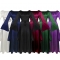 Medieval party maxi dress long sleeves round neck belt irregular women's dress Halloween costume