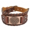 European and American hot selling medieval Viking pirate compass men's punk wide bracelet leather bracelet