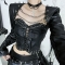 Dark detachable chain leather jacket 2025 new gothic style street style punk leather jacket