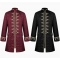 European and American style men's jacquard embroidered coat, solid color, fashionable steampunk retro stand-up collar stage uniform performance costume