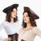 Halloween party costume props, captain's hat/triangle hat, available in two colors.