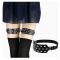 Popular European and American style Harajuku punk studded handmade leg and ankle rings, original PU leather garter belts for street dance, nightclubs, and bars.