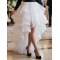 Medieval style, short in the front and long in the back, solid color, versatile midi skirt; Renaissance style, ornate midi skirt.