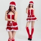 Christmas clothing cute double-layer white hair edge harness Christmas skirt with plastic sleeve