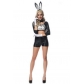 Black Bunny Bunny suit patent leather strap cute Bunny costumes bar ds interest suit.