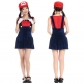 Red and green plumber Mario game Super Mario cartoon clothing suits