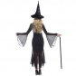 2016 new long black witch Halloween witch dress clothes