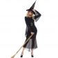 2016 new long black witch Halloween witch dress clothes