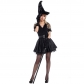 2016 new short black witch Halloween witch dress clothes