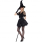 2016 new short black witch Halloween witch dress clothes