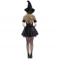 2016 new short black witch Halloween witch dress clothes