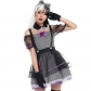 Halloween masquerade party dress maid loaded word shoulder sexy maid uniform