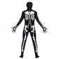 Skull skeleton ghost adult male models fitted leotard Halloween masquerade costume party