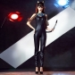 Persian girl sexy nightclub patent leather stage costumes for Halloween