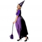 Adult Halloween party bar Christmas show purple witch costume woman