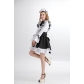 Angel Princess Long Sleeve Princess Dress skirt black and white maid